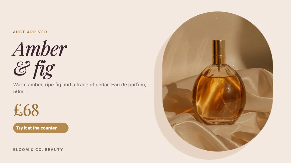 A ScreenRoll template: New fragrance