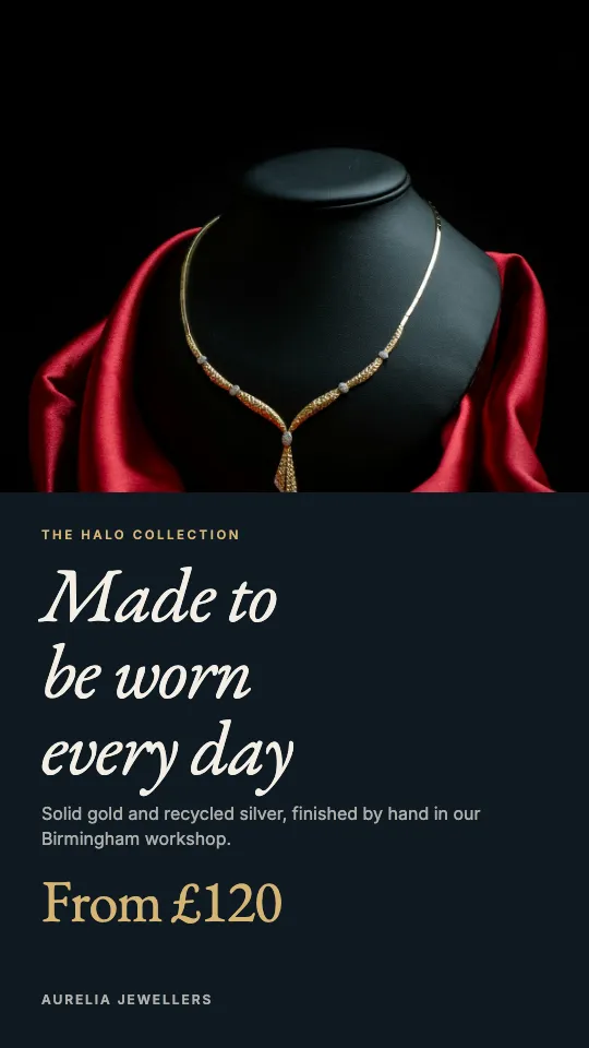 A jeweller’s collection on the concourse screen