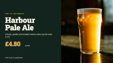 A ScreenRoll template: Pint of the month