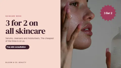 A ScreenRoll template: Skincare offer