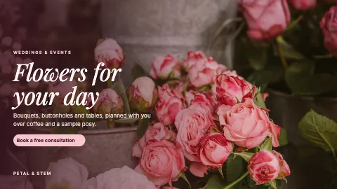 A ScreenRoll template: Weddings & events