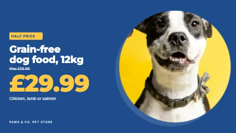 A ScreenRoll template: Pet food offer